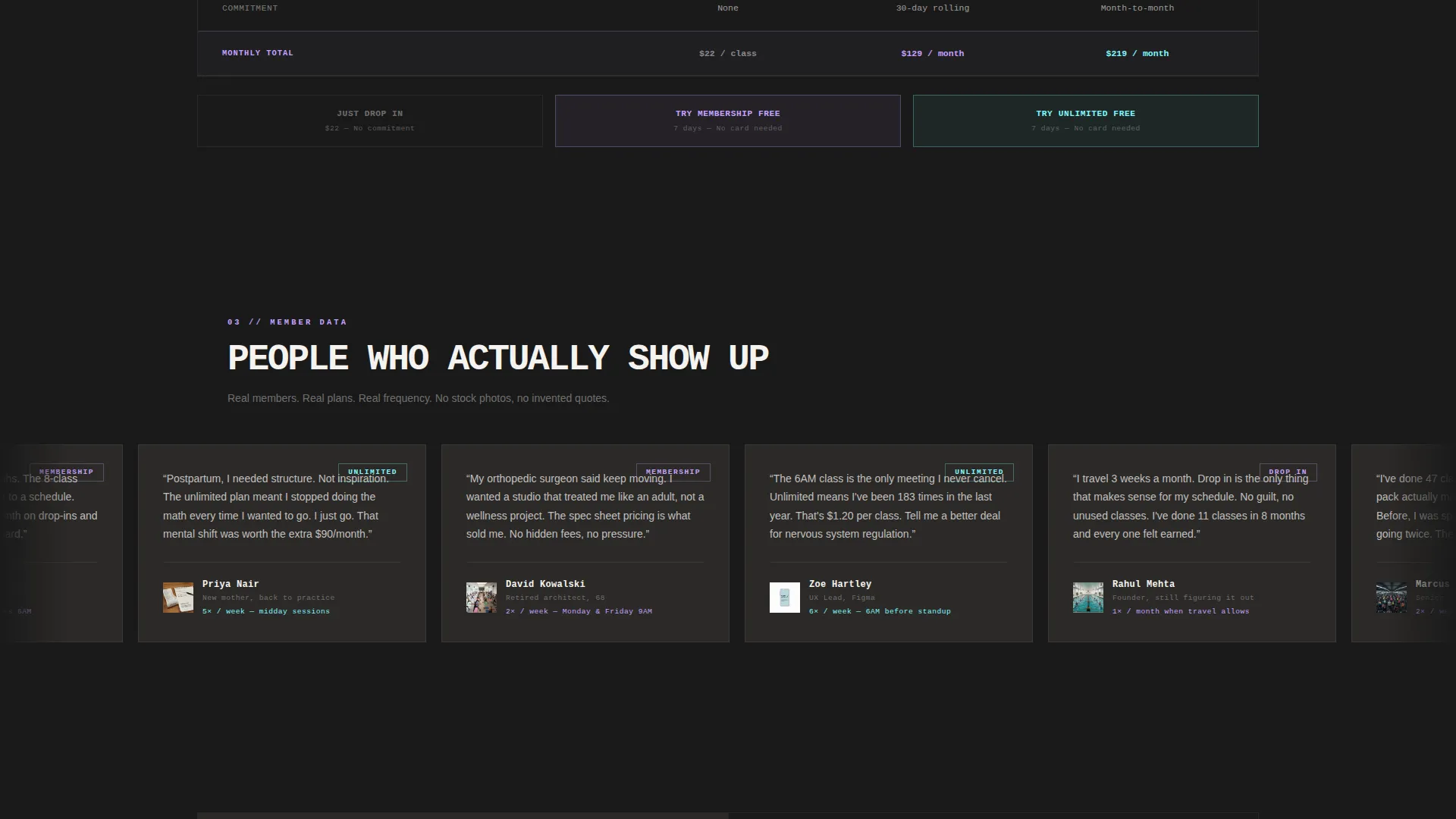 Yoga Studio Booking Website Template
