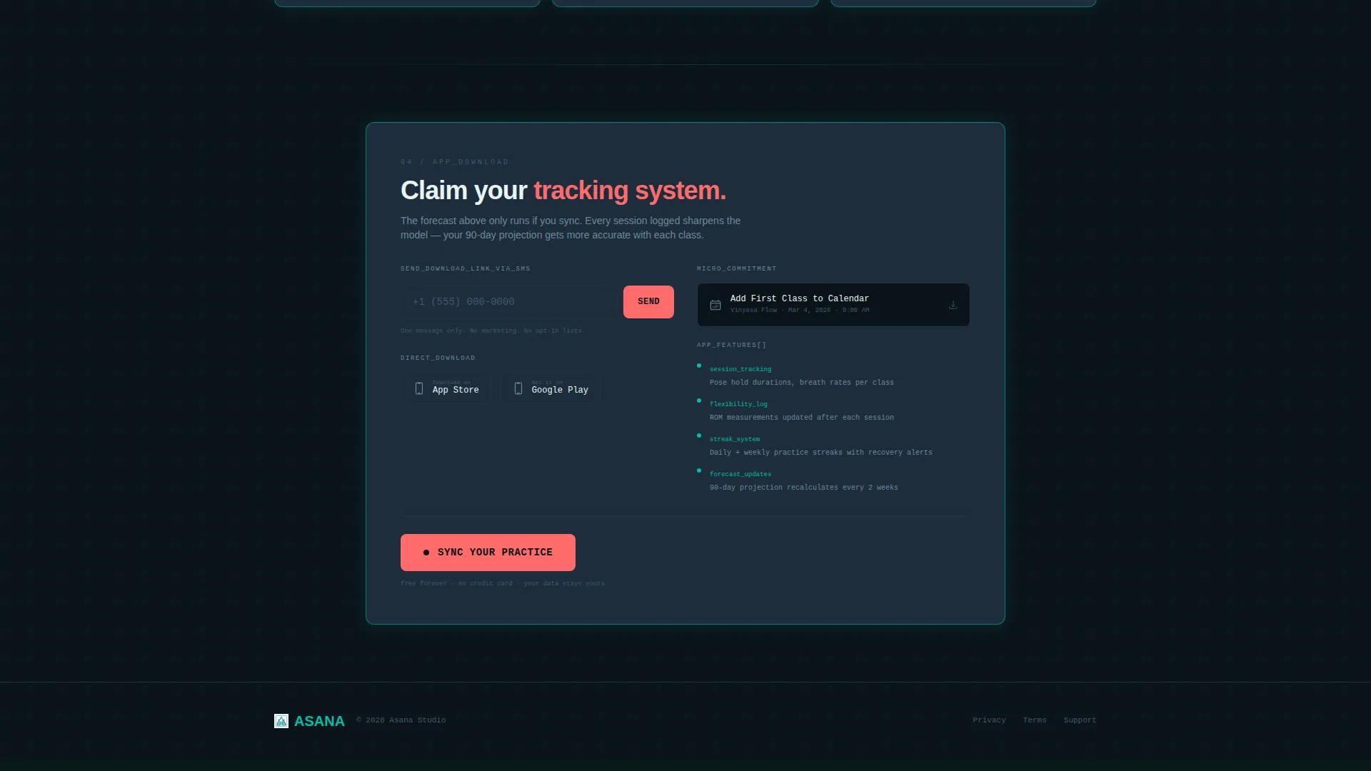 Yoga Studio Booking Confirmation Website Template