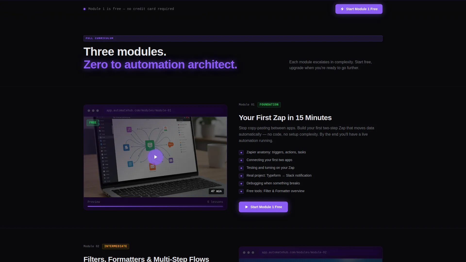 Powerful Zapier | Free Website Template | Rocket