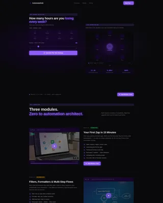 Powerful Zapier | Free Website Template | Rocket
