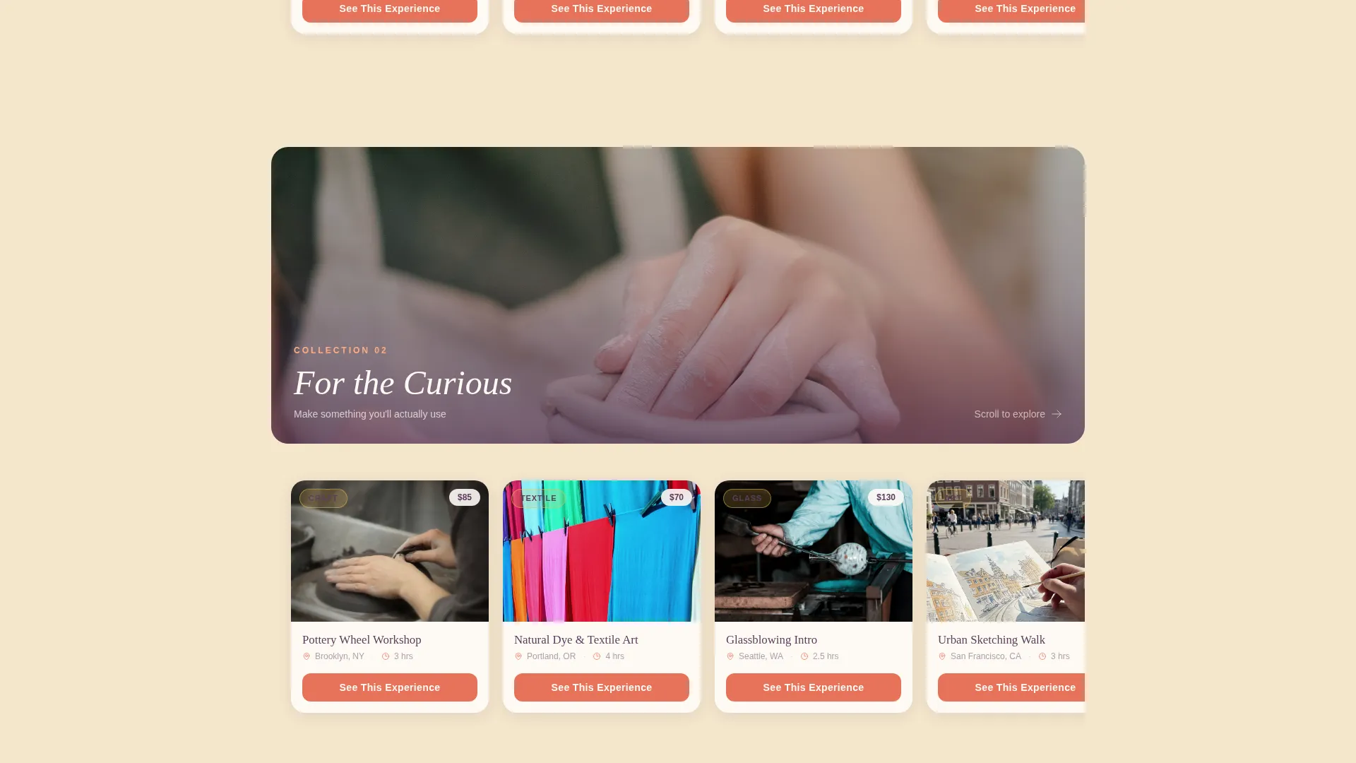Immersive Experiences Marketplace Landing Page Template