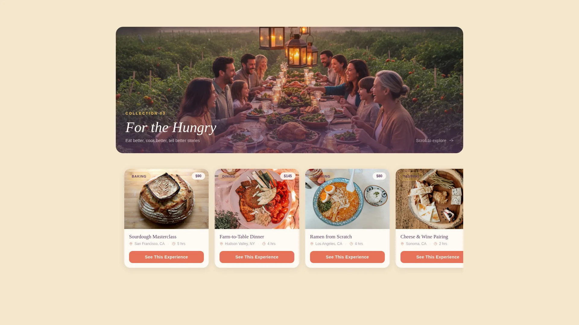 Immersive Experiences Marketplace Landing Page Template