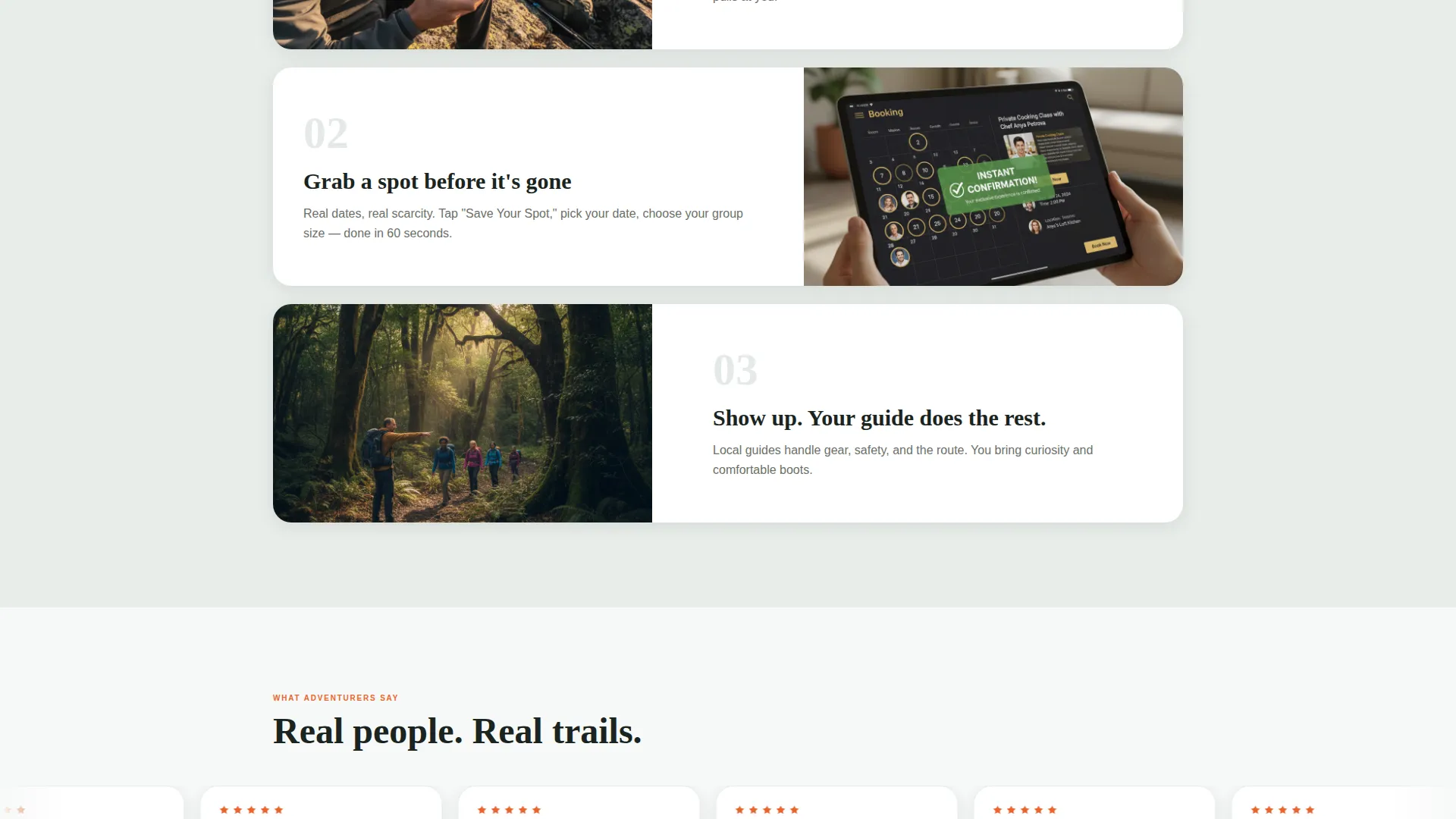 Activity Marketplace Landing Page Template