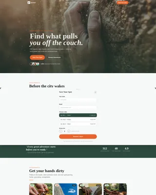 Activity Marketplace Landing Page Template