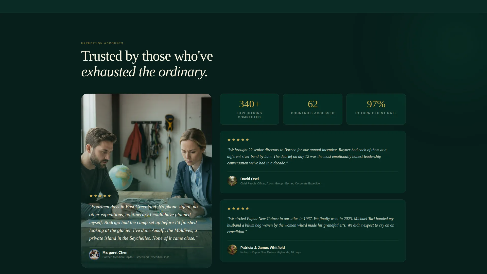 Luxury Adventure Travel Agency Landing Page Template