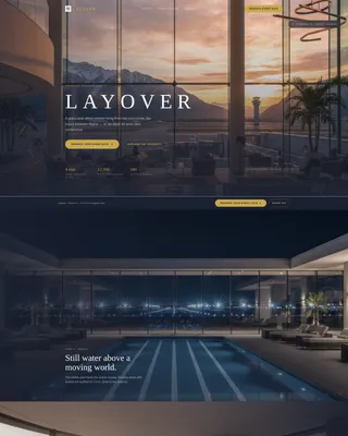 Airport Hotel Landing Page Template | Luxe Minimal
