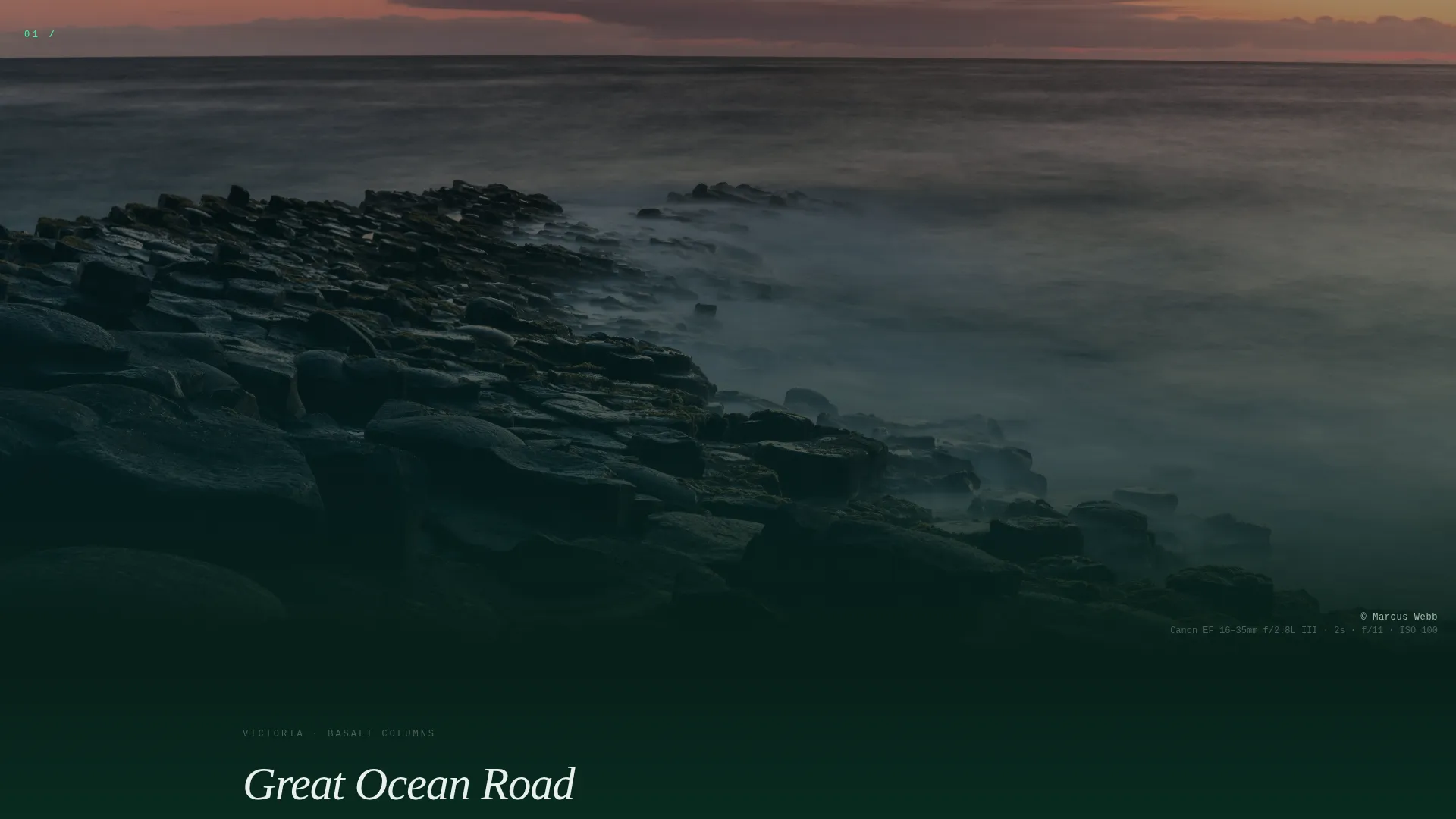 Australia Photography Tour Landing Page Template
