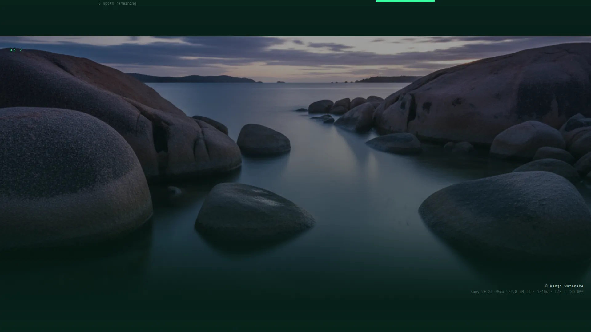 Australia Photography Tour Landing Page Template
