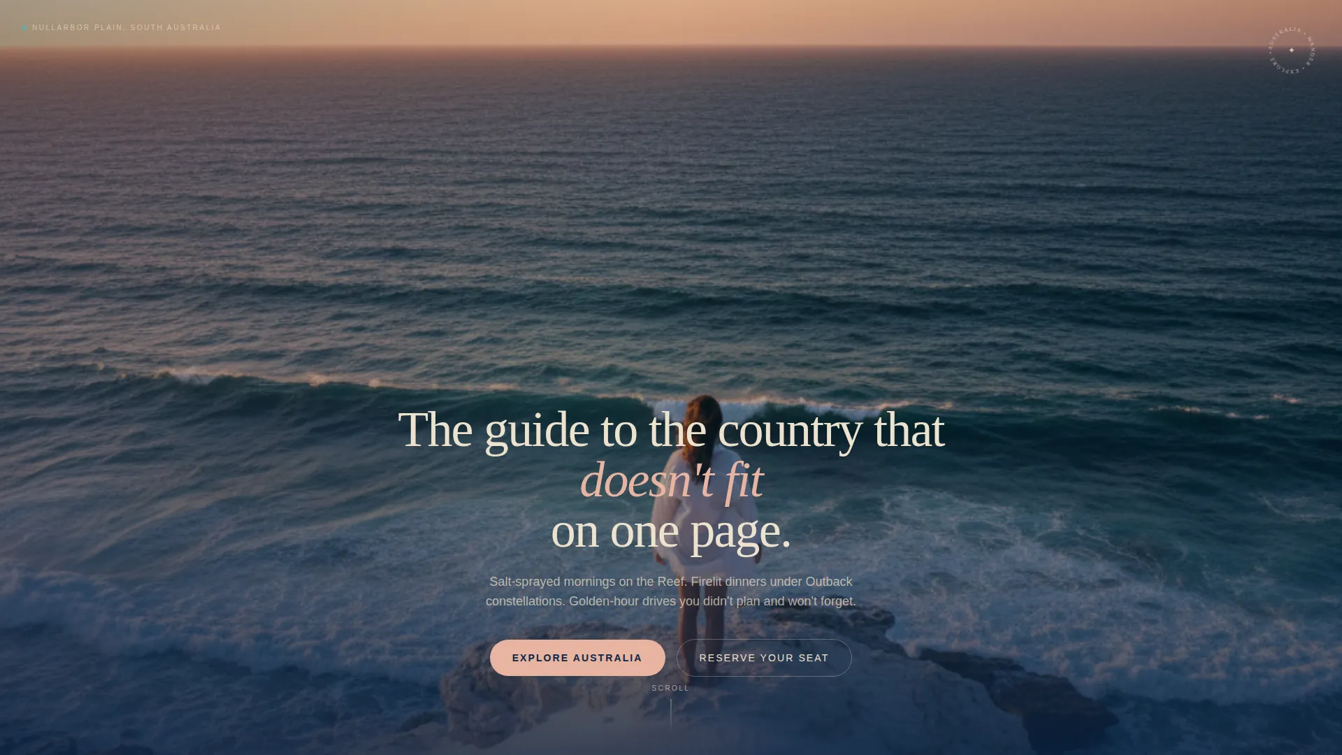 Immersive Australia Travel Landing Page Template