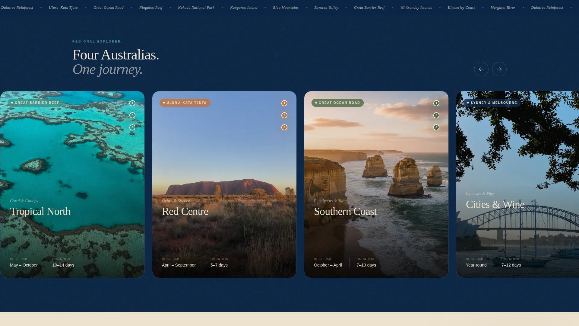 Immersive Australia Travel Landing Page Template