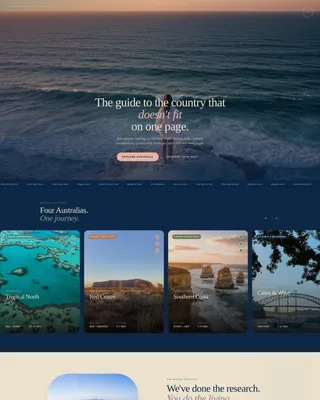 Immersive Australia Travel Landing Page Template
