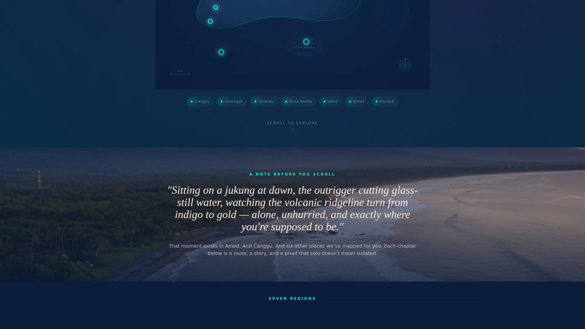 Immersive Bali Solo Travel Landing Page Template