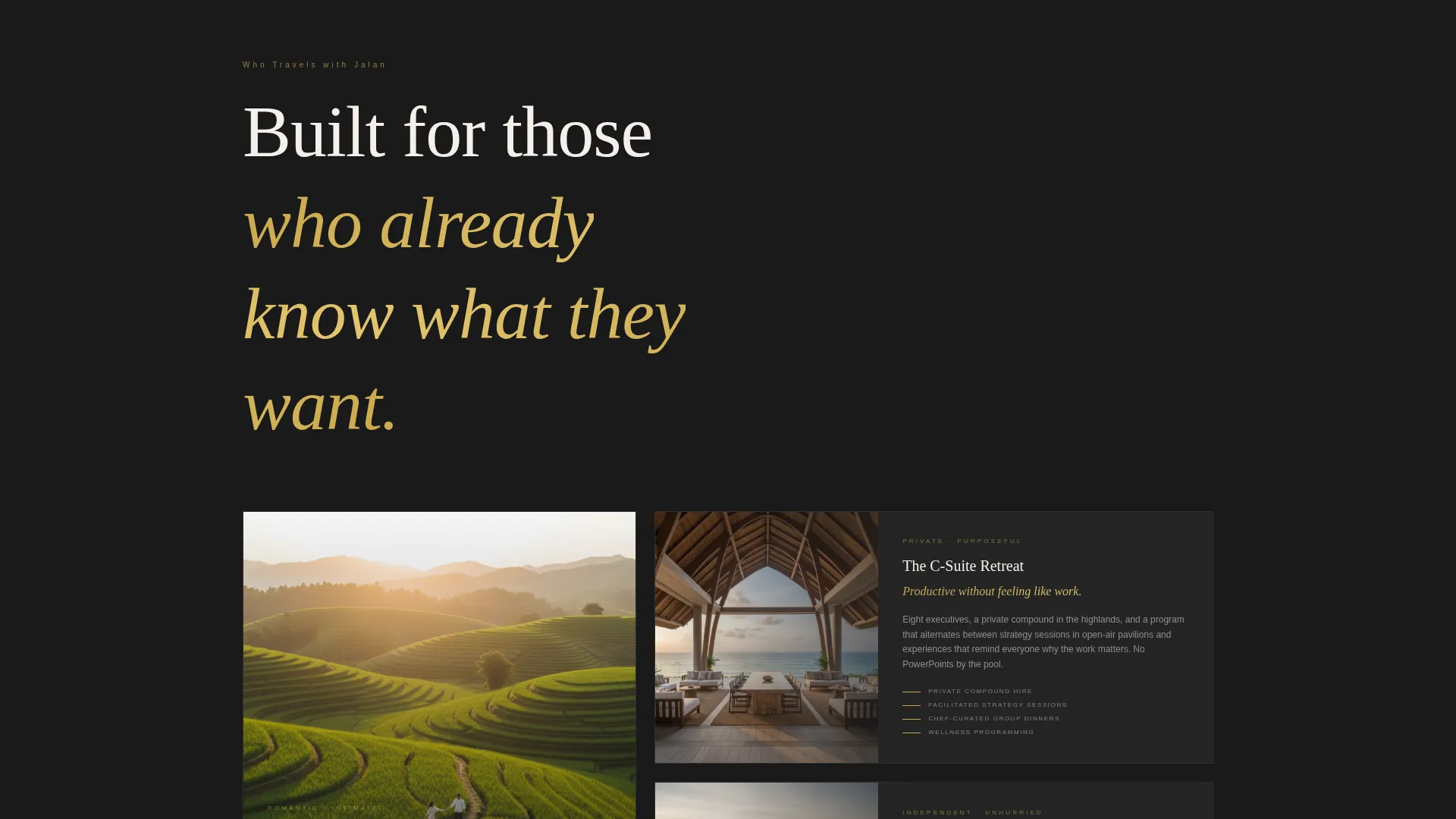 Cinematic Bali Tour Operator Landing Page Template