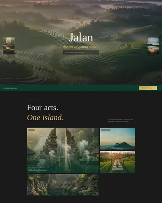 Cinematic Bali Tour Operator Landing Page Template