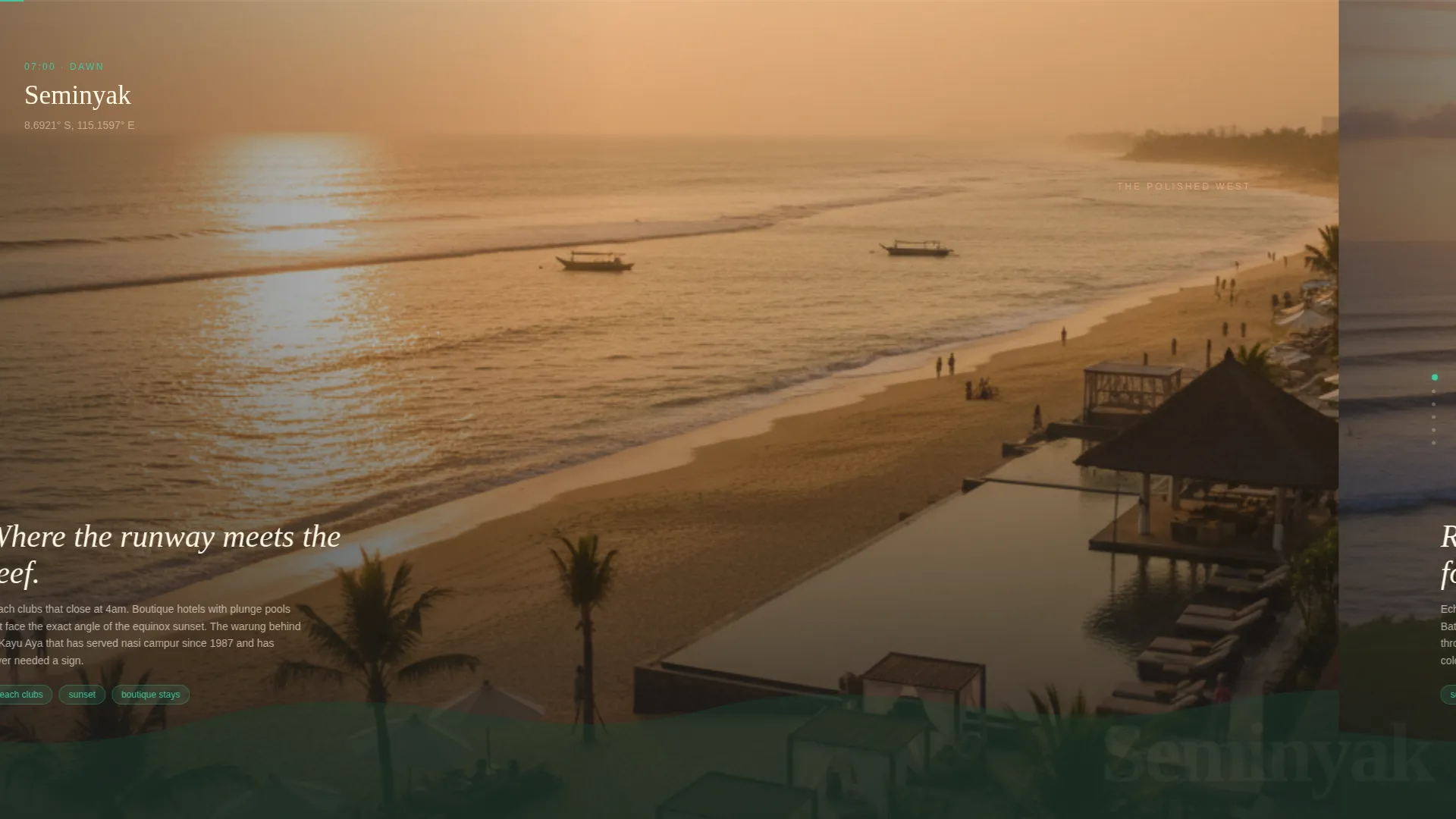 Cinematic Bali Travel Guide Landing Page Template