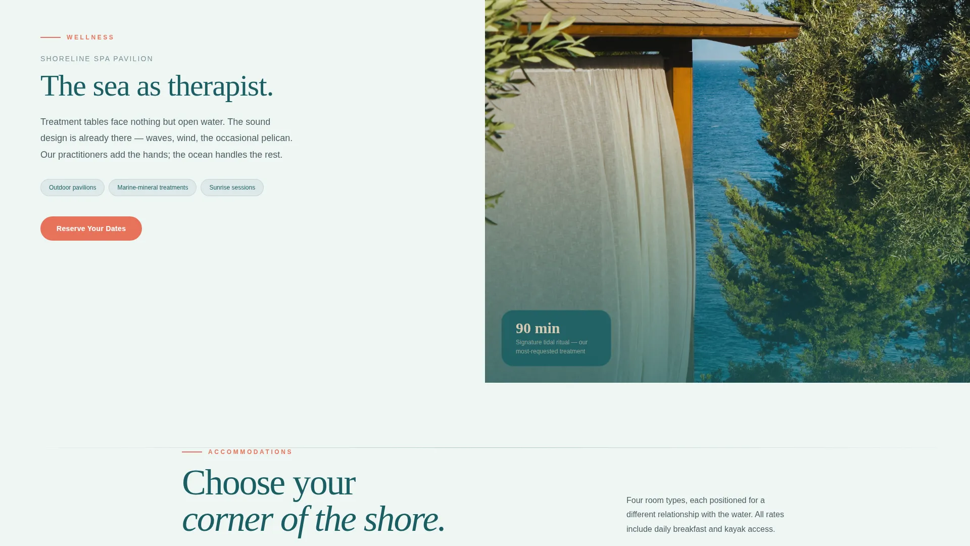 Beach Resort Landing Page Template
