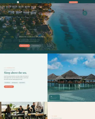 Beach Resort Landing Page Template