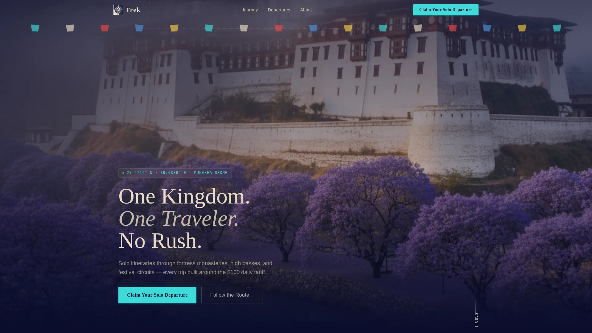Immersive Bhutan Solo Travel Guide Landing Page