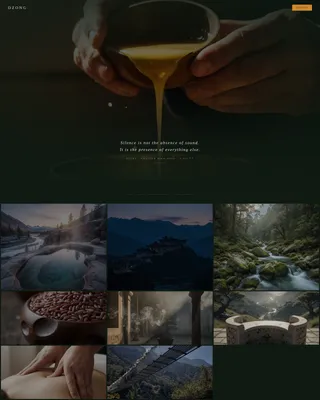Dark Immersive Bhutan Wellness Retreat Landing Page