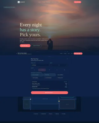Casino Resort Landing Page Template | Neo-Retro
