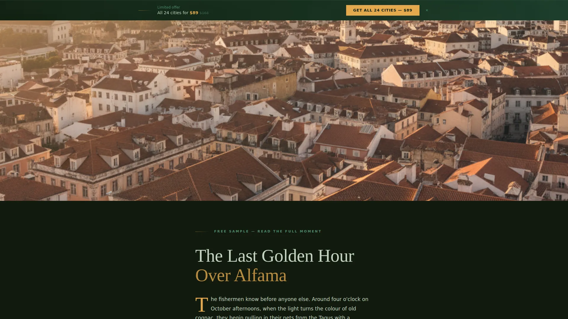 Immersive Destination Guide Landing Page Template