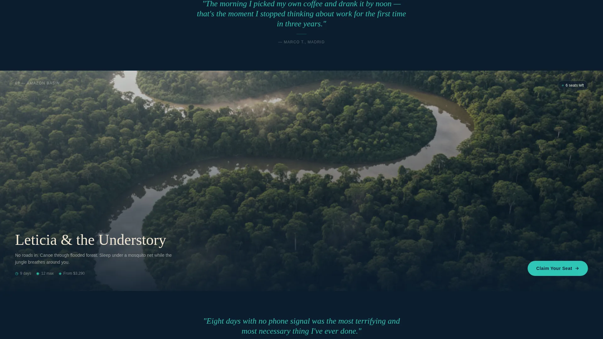Immersive Colombia Group Tour Landing Page Template