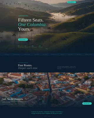 Immersive Colombia Group Tour Landing Page Template