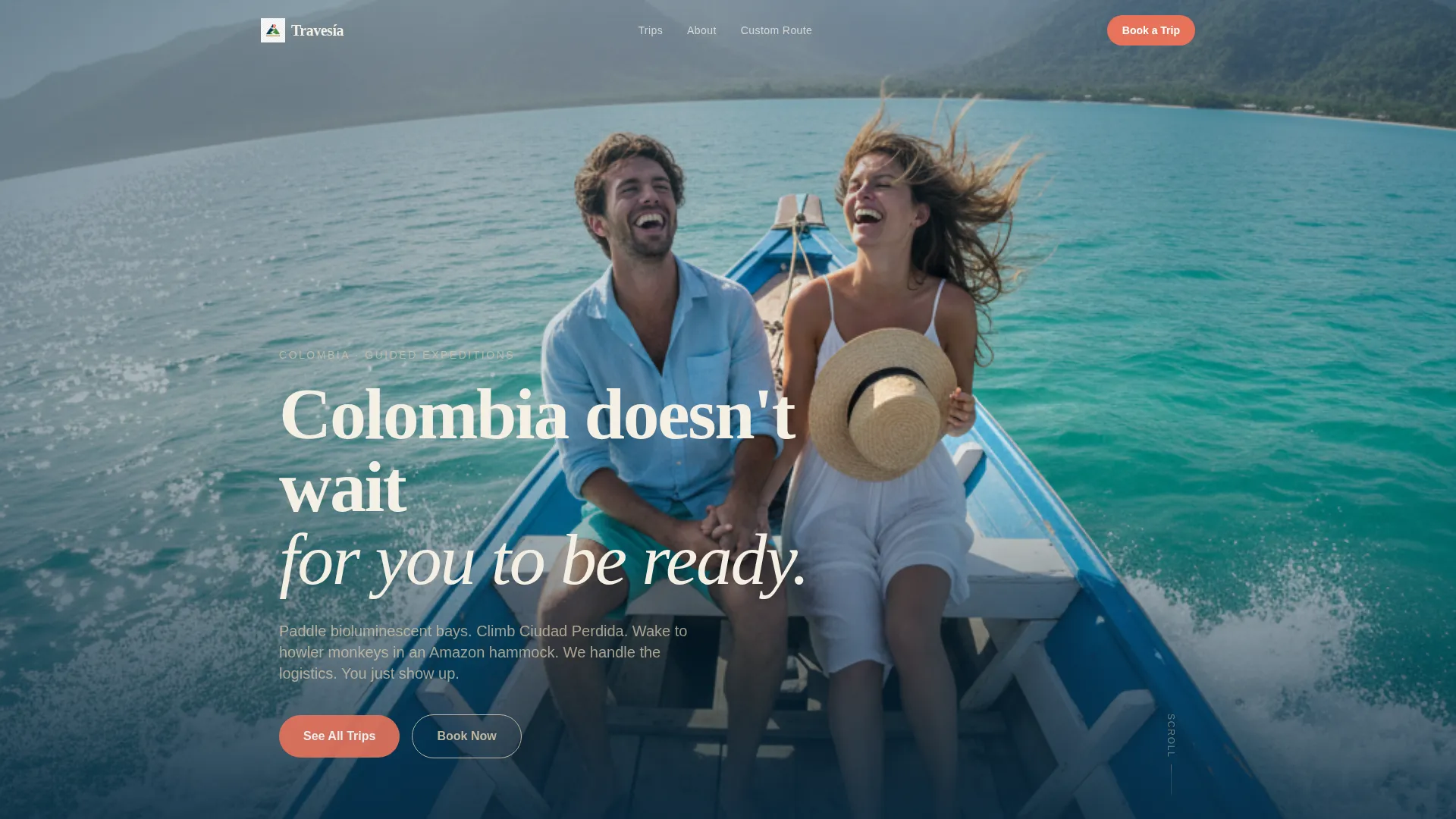Colombia Tour Operator Landing Page Template