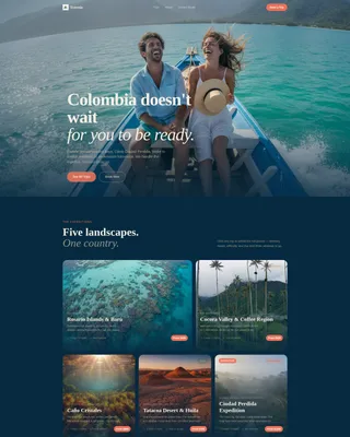 Colombia Tour Operator Landing Page Template
