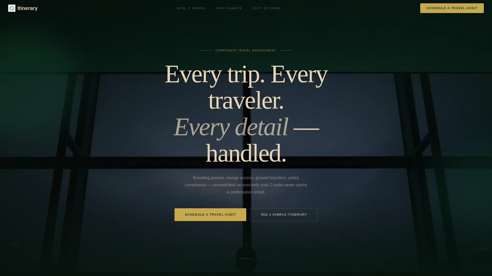 Corporate Travel Management Landing Page Template