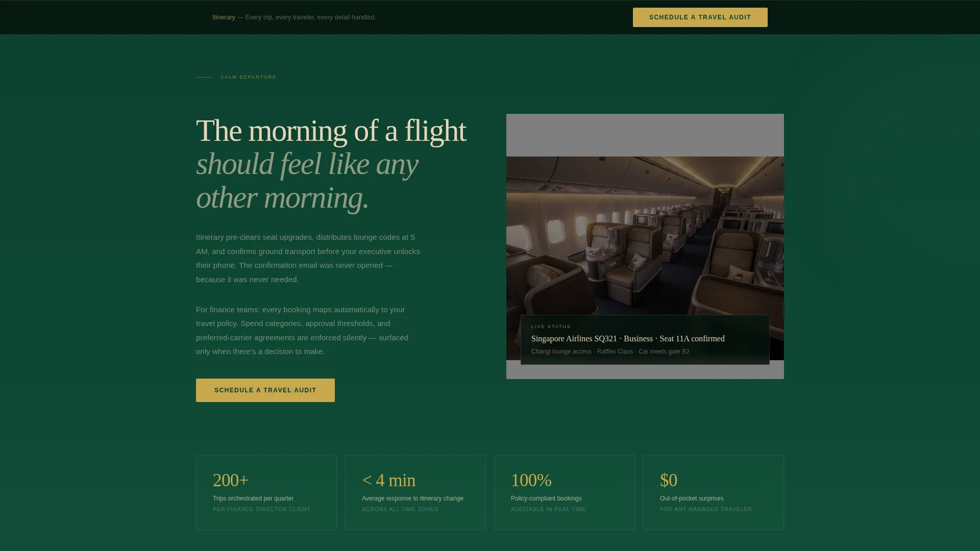 Corporate Travel Management Landing Page Template