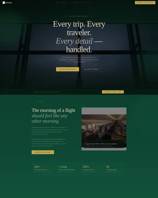 Corporate Travel Management Landing Page Template