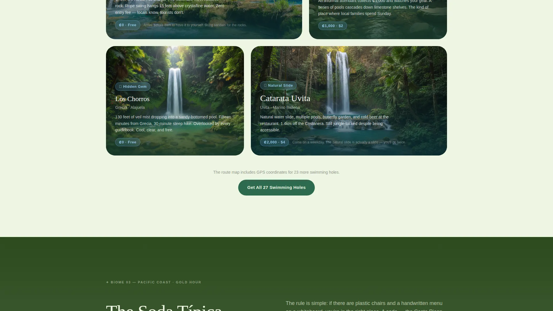 Costa Rica Budget Travel Guide Landing Page Template