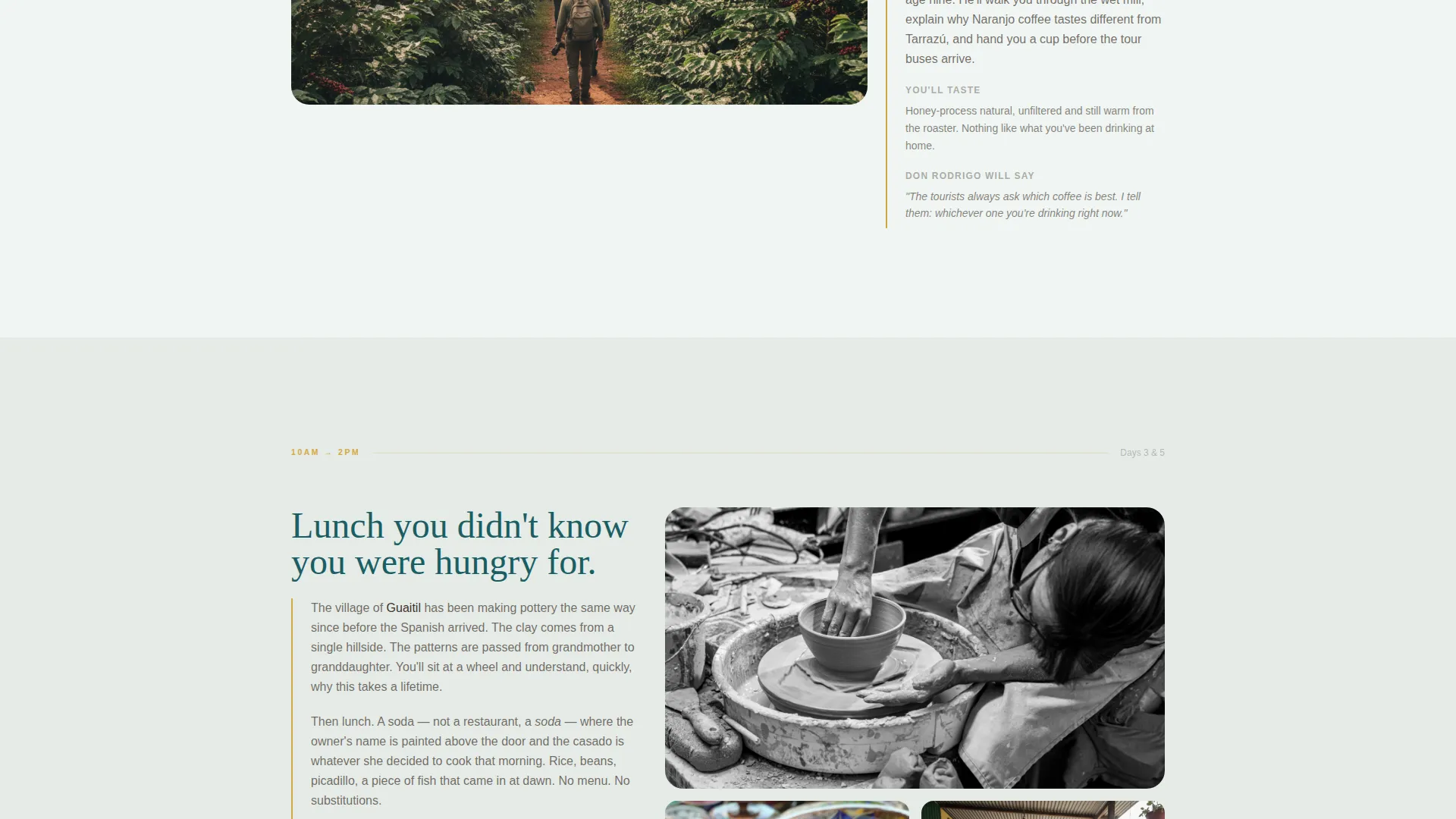 Costa Rica Cultural Tour Landing Page Template