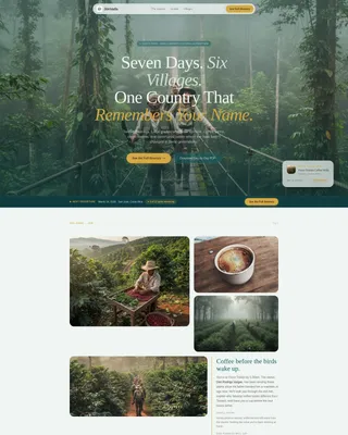 Costa Rica Cultural Tour Landing Page Template