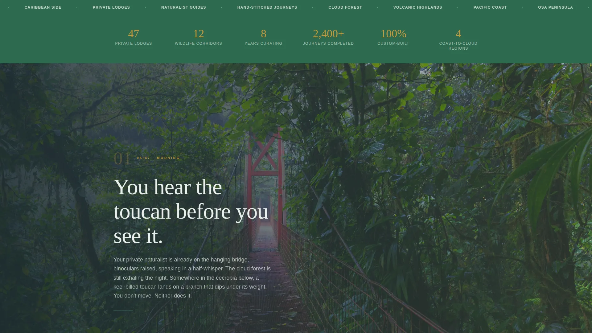 Immersive Luxury Travel Landing Page Template
