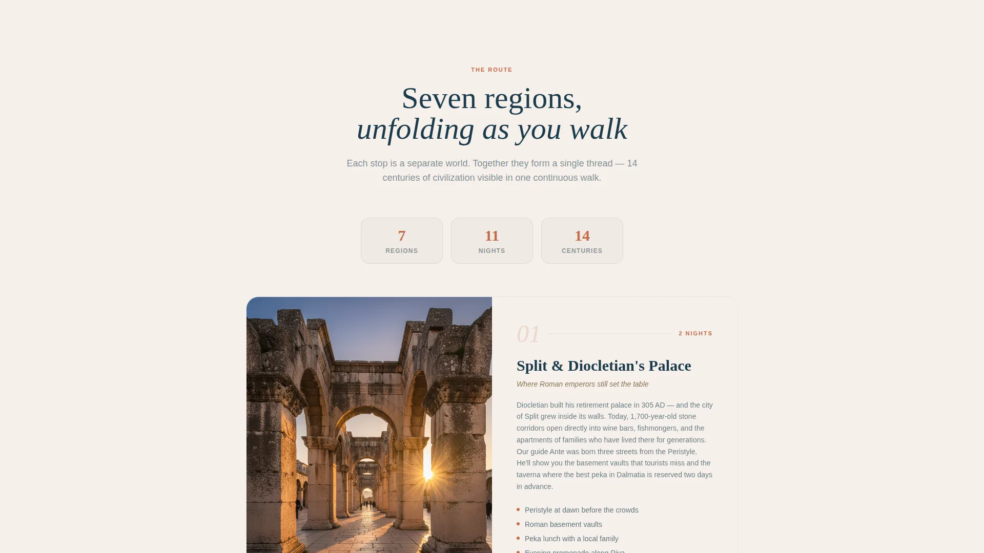 Immersive Dalmatian Travel Landing Page Template
