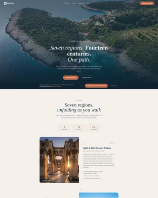 Immersive Dalmatian Travel Landing Page Template
