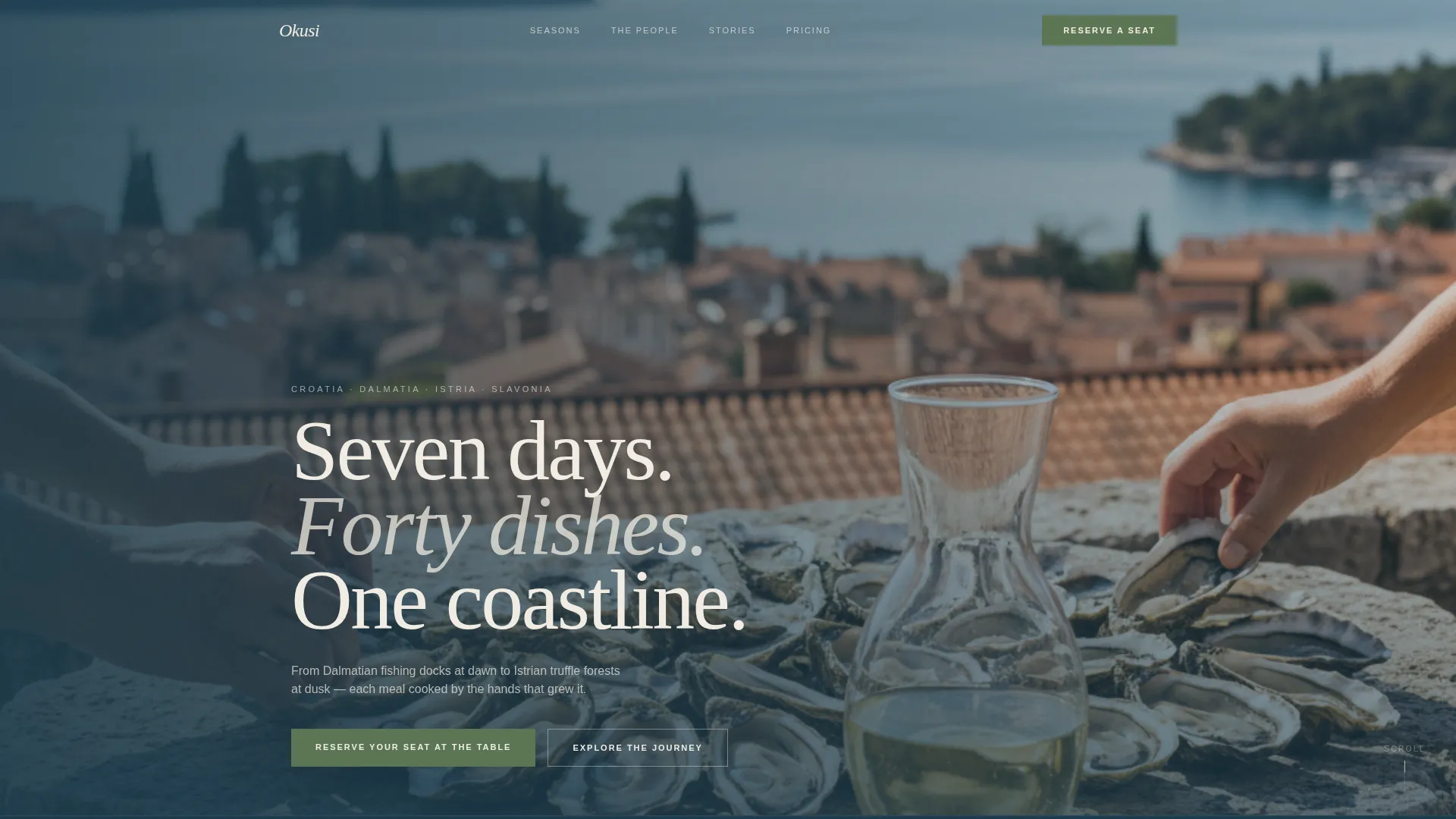 Croatia Food & Culinary Tour Landing Page Template