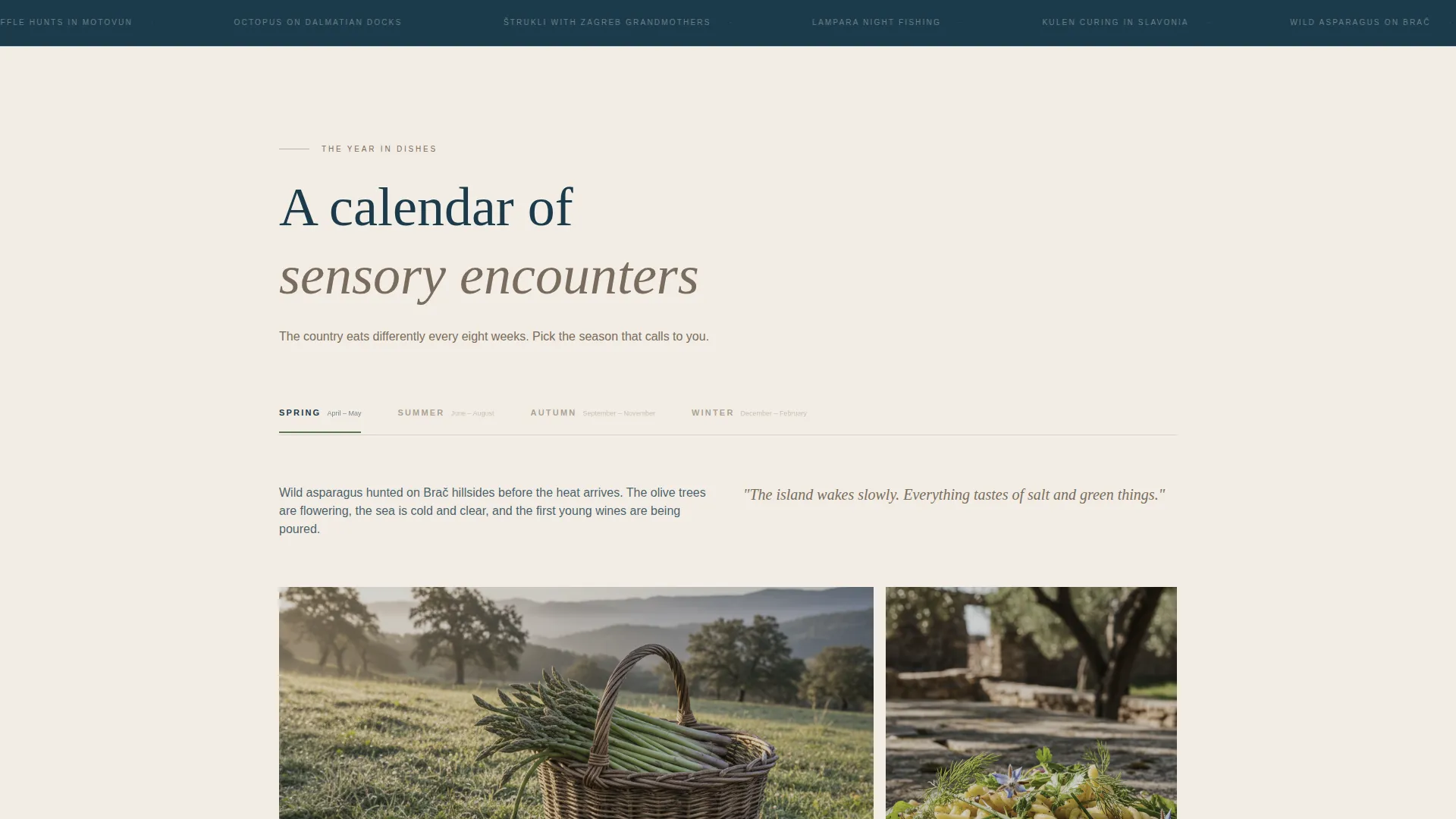 Croatia Food & Culinary Tour Landing Page Template