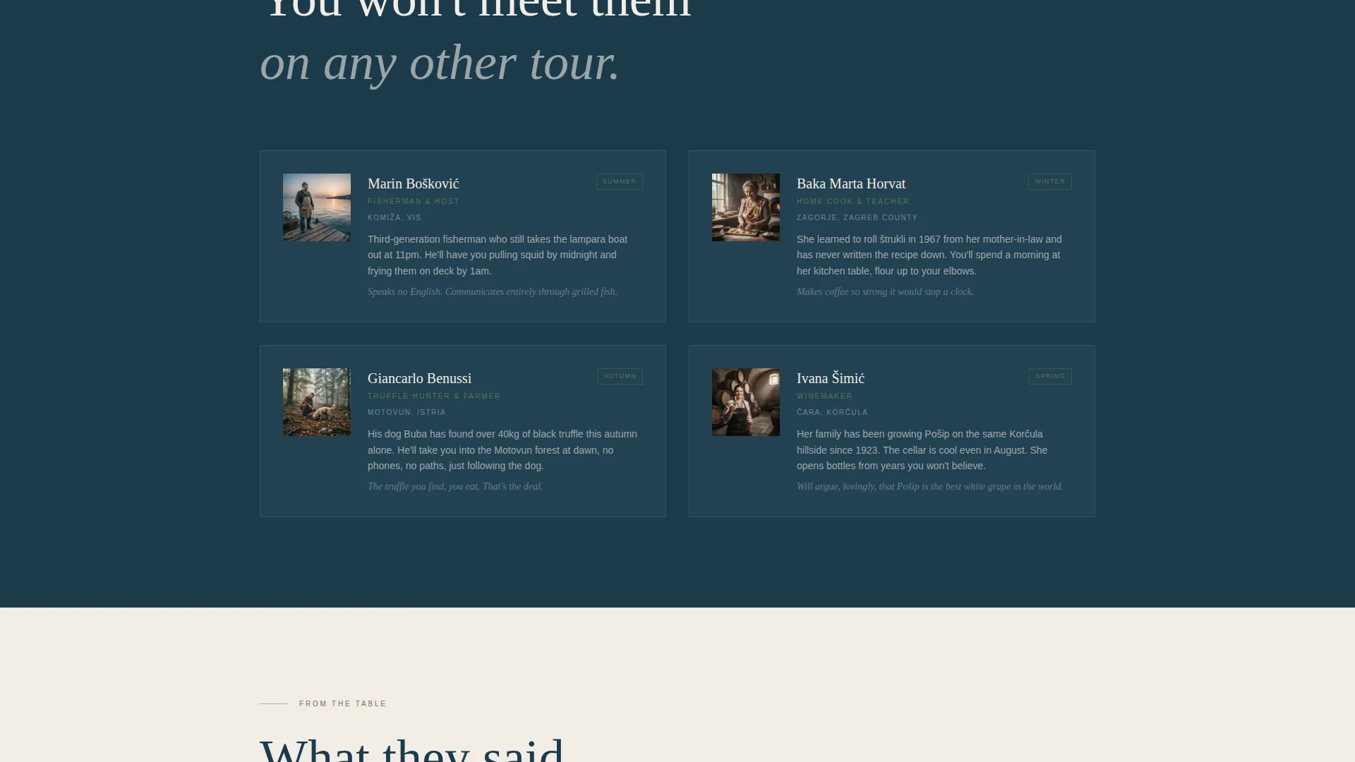 Croatia Food & Culinary Tour Landing Page Template
