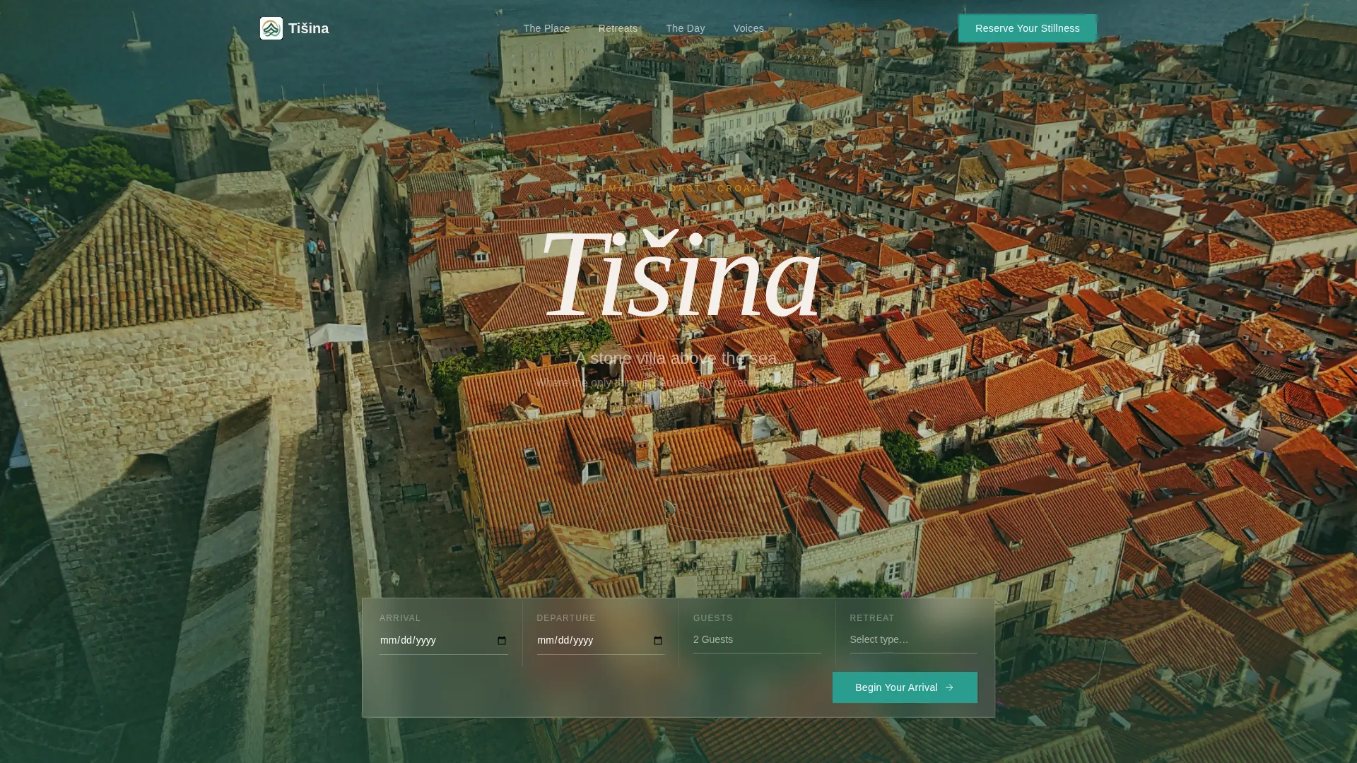 Croatia Wellness Retreat Landing Page Template