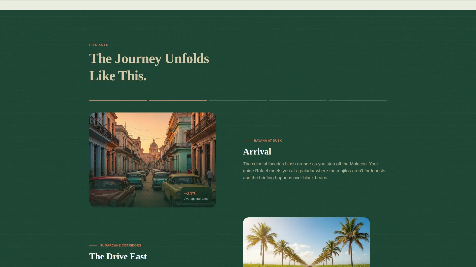 Cuba Adventure Tour Landing Page Template