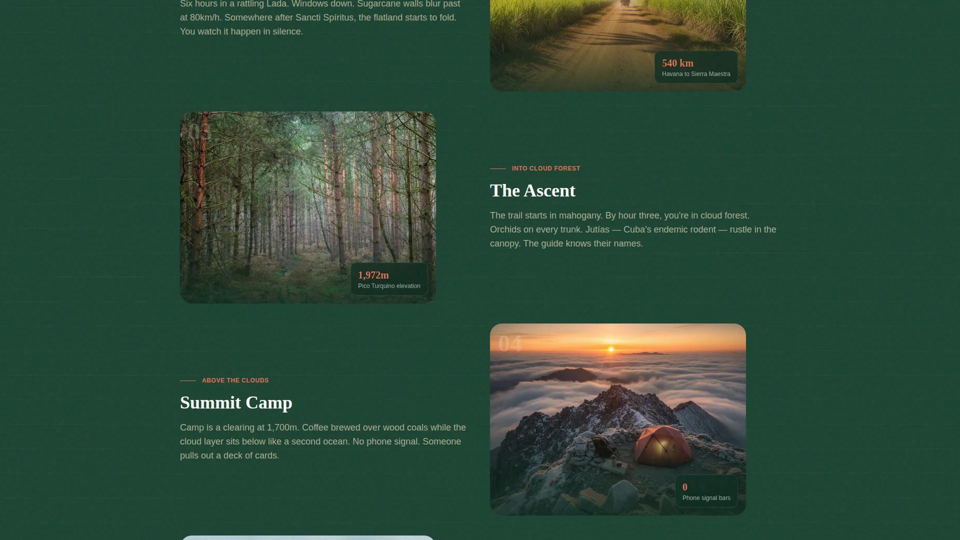 Cuba Adventure Tour Landing Page Template