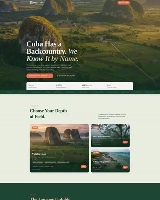 Cuba Adventure Tour Landing Page Template