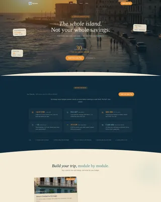 Cuba Budget Travel Guide Landing Page Template