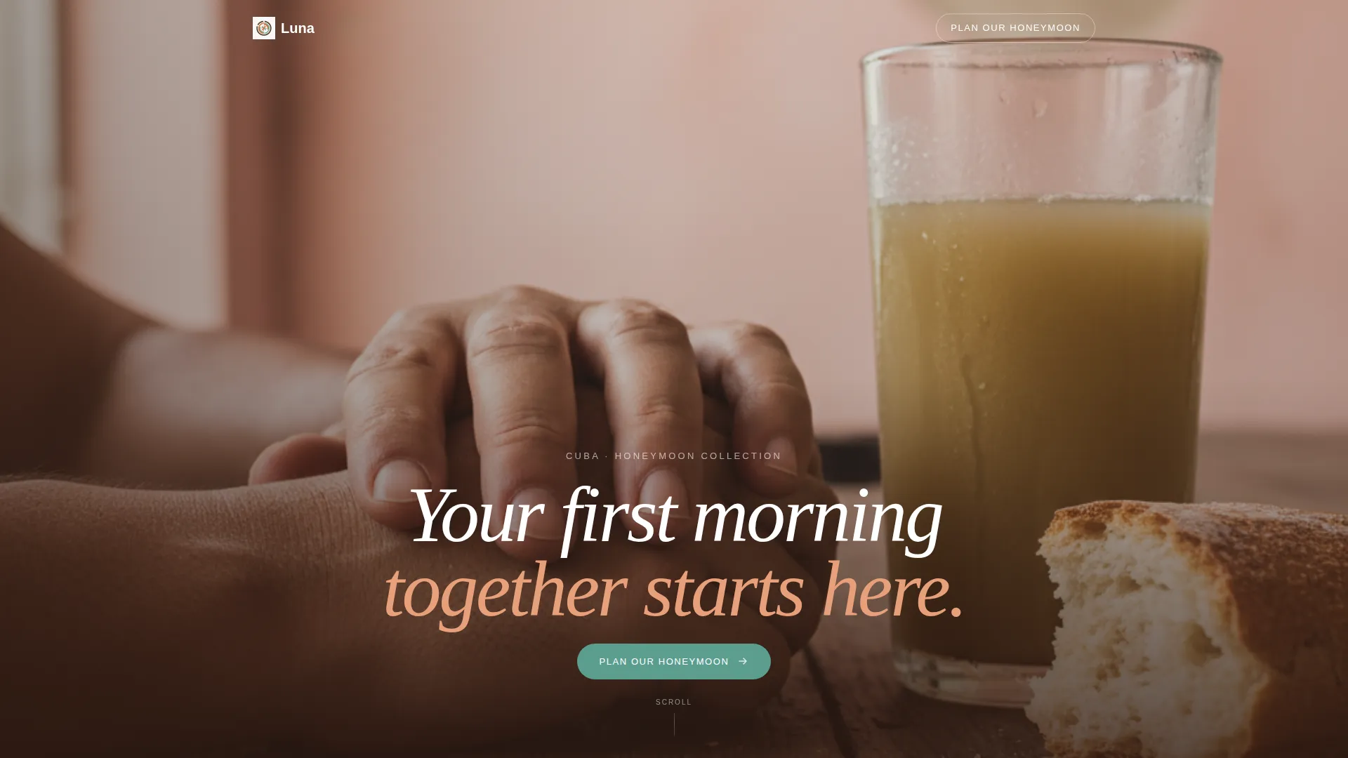 Cuba Honeymoon Landing Page Template