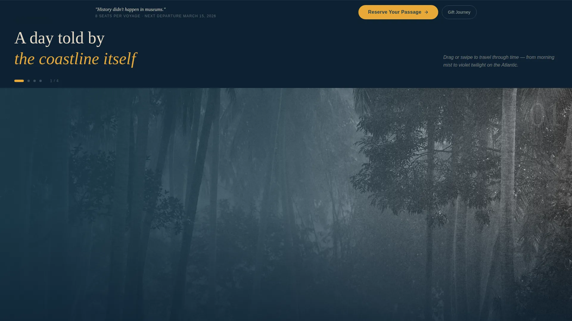 Heritage Coastal Tour Horizontal Scroll Landing Page