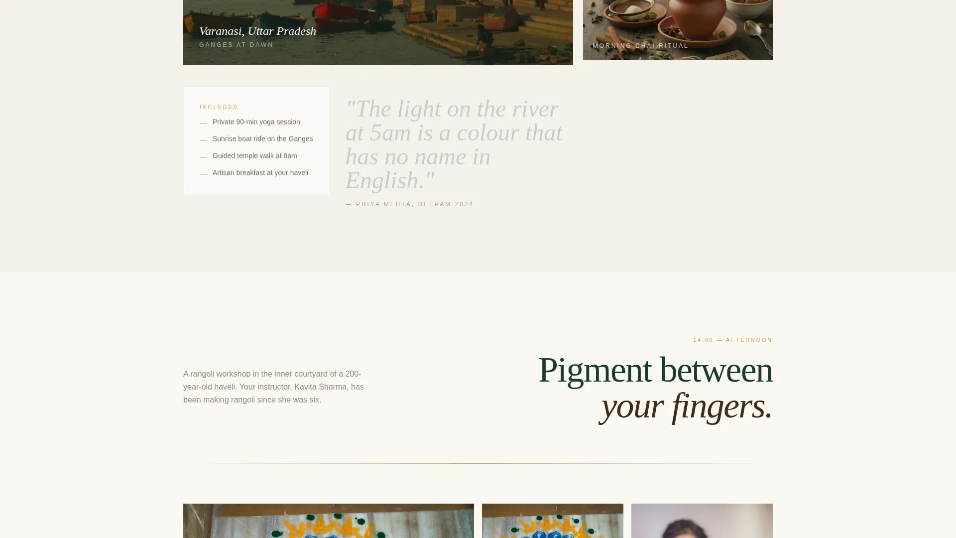 Diwali Festival Tour Landing Page Template