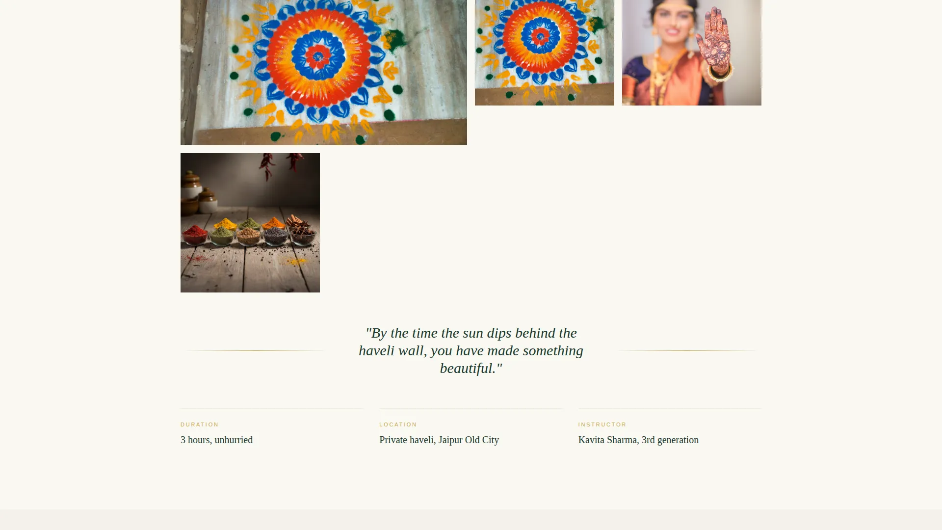 Diwali Festival Tour Landing Page Template